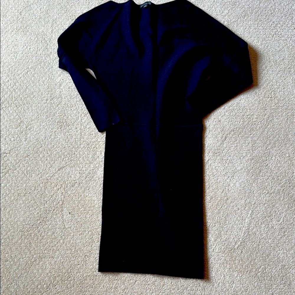 Banana Republic Classic Black knit dress. Boat neck. Size M. Thick ribbed knit